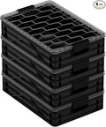 SIDIO Quarter Crate 4 Pack of Stackable Storage Bins by Sidio