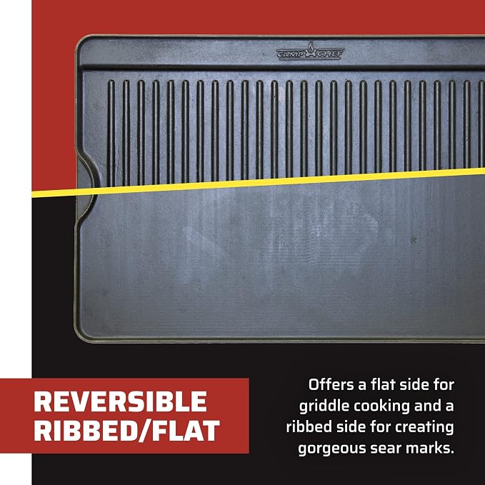Camp Chef Reversible Pre-Seasoned Cast Iron Griddle, Cooking Surface 14 in. x 16 - Image 5
