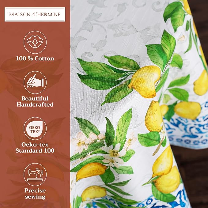 Maison d' Hermine Table Cloth Round Table 100% Cotton 69 Inches Tablecloth - Image 2