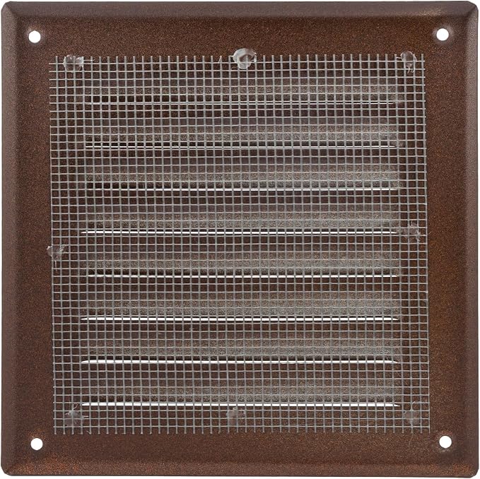 Square Ventilation Grille / 5" x 5" Inch Inside Measurement/Brown Metal Air - Image 3