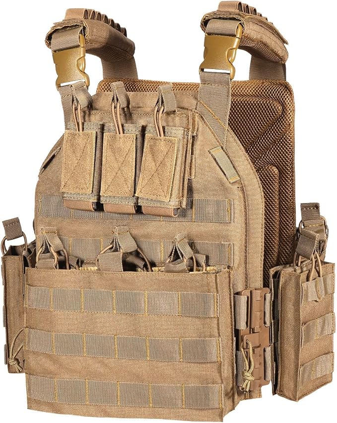 BOMTURN 1000D Tactical Vest for Men Quick Release Modular Vest Adjustable Vest by BOMTURNTACTICALEQUIPMENT
