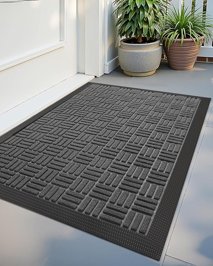 Color&Geometry Front Door Mat Outside Entrance, Heavy Duty Non Slip Low Profile by COLORG