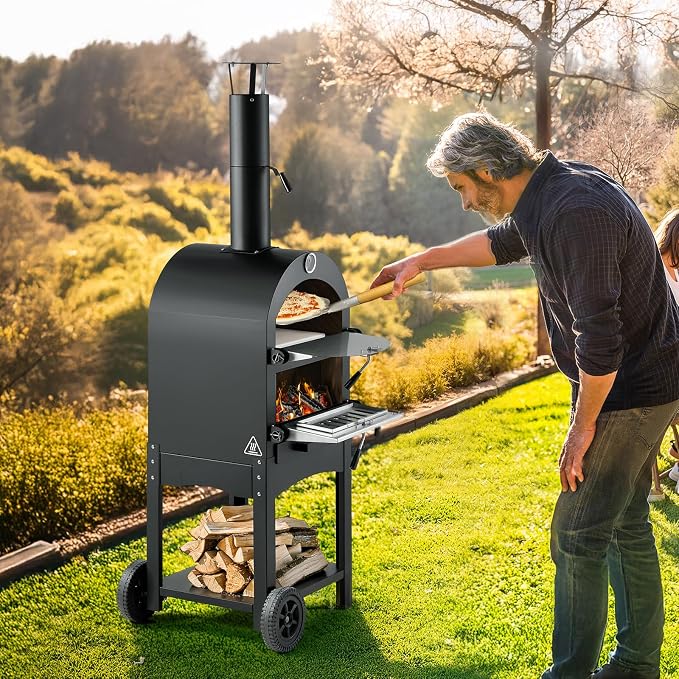 VEVOR Outdoor Pizza Oven, 2-Layer Pizza Oven Wood Fired, Wood Burning Outdoor - Image 8
