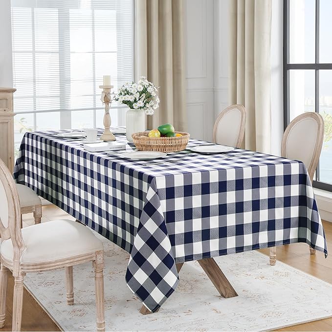 Softalker Gingham Checkered Tablecloth Square - Image 6