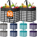 WISELIFE Reusable Grocery Shopping Bags 10 Pack Large Foldable Tote Bags Bulk by WiseLife