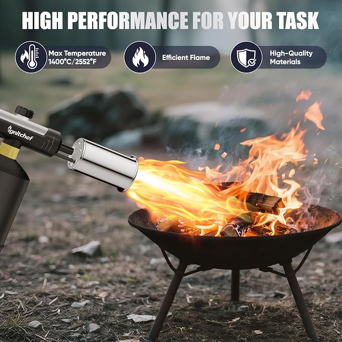 Powerful Propane Torch Head, Culinary Torch Lighter, Kitchen Cooking Torch - Image 2