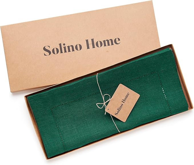 Solino Home Linen Rainforest Green Table Runner 132 Inches Long - Image 5