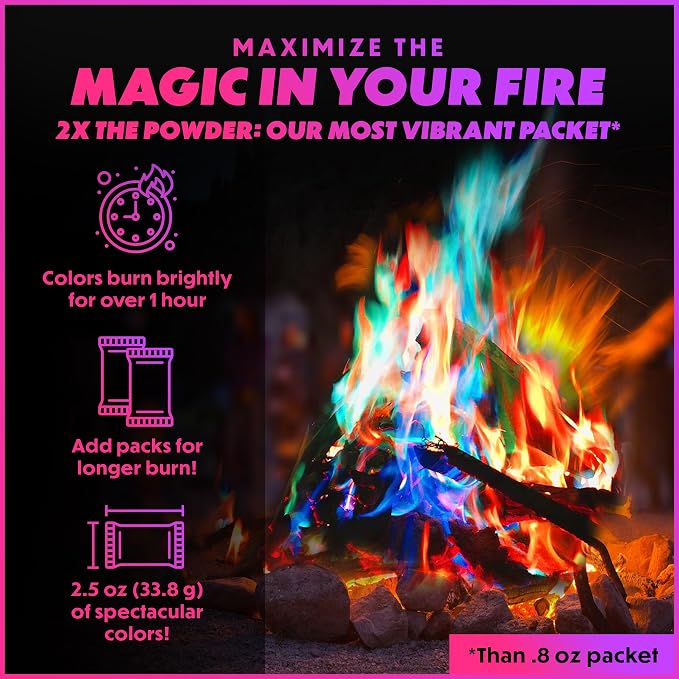 Magical Flames Fire Color Packets, Vibrant Multi-Color Fire - Image 3