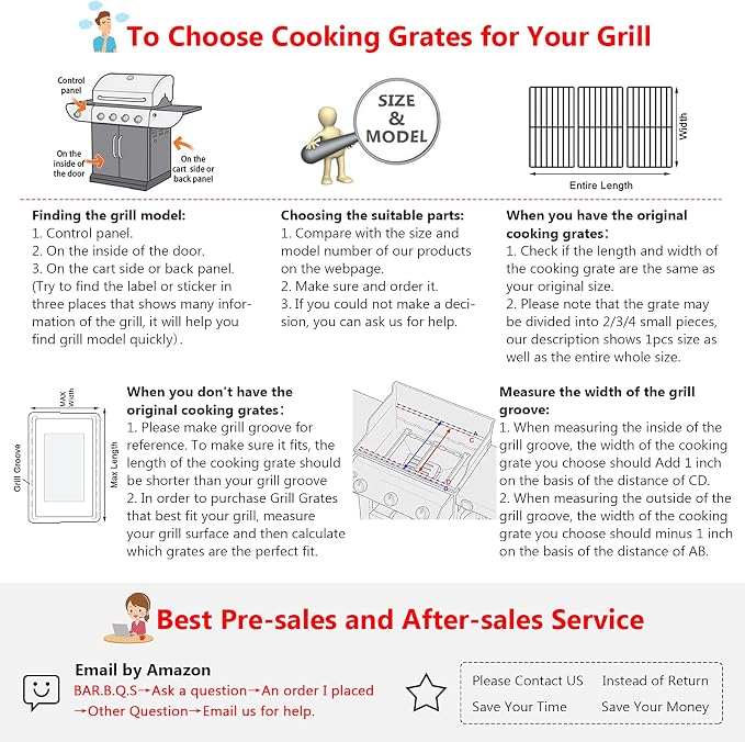 Grill Grates for Charbroil Performance 463342119 463347017 463335517 463376017 - Image 8