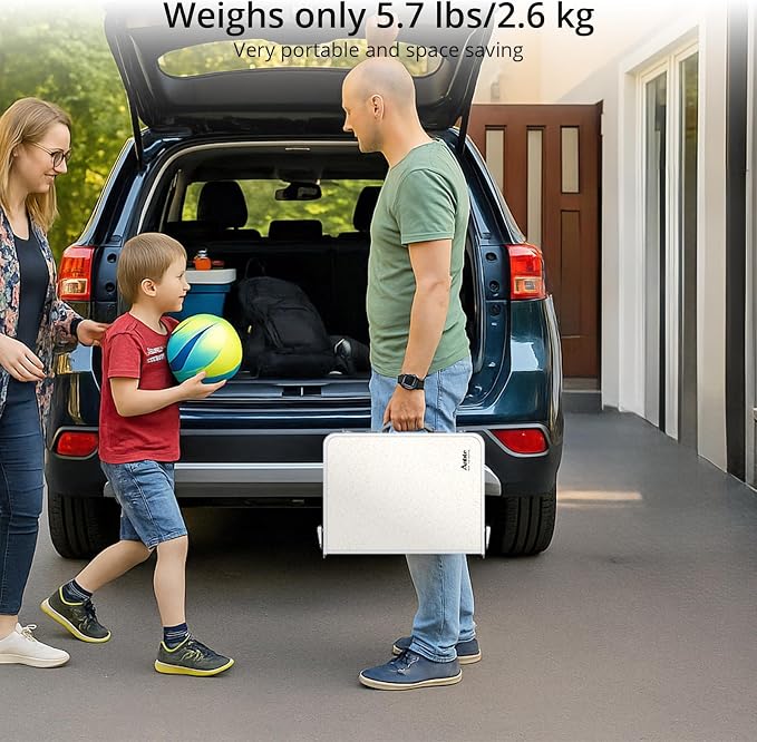 Anbte Folding Camping Table, Aluminum 24" x 16" Adjustable Height Small Folding - Image 2