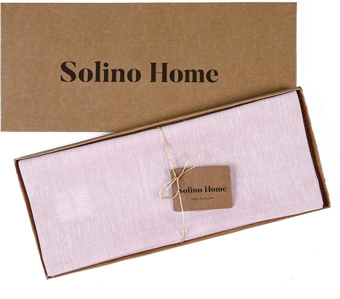 Solino Home Linen Bubblegum Pink Table Runner 132 Inches Long - Image 5