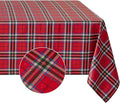 Romanstile Christmas Plaid Rectangle Vinyl Tablecloth, 100% Waterproof by Romanstile