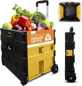Inspired Living Ultra-Slim Rolling Collapsible Storage Pack-N-Roll Utility-carts by Inspired+Living