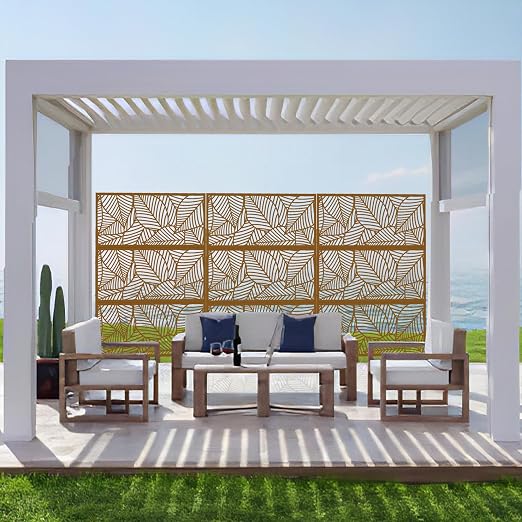 Casaphoria 72" H x 47" W Metal Outdoor Privacy Screen, Freestanding Decorative - Image 9