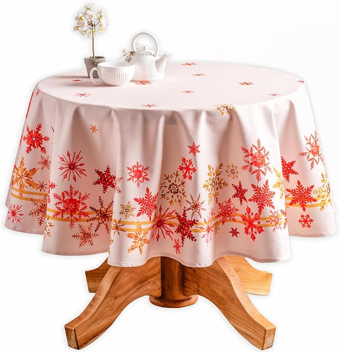 Maison d' Hermine Table Cloth Round Table 100% Cotton 69 Inches Fall Tablecloth by MaisondHermine