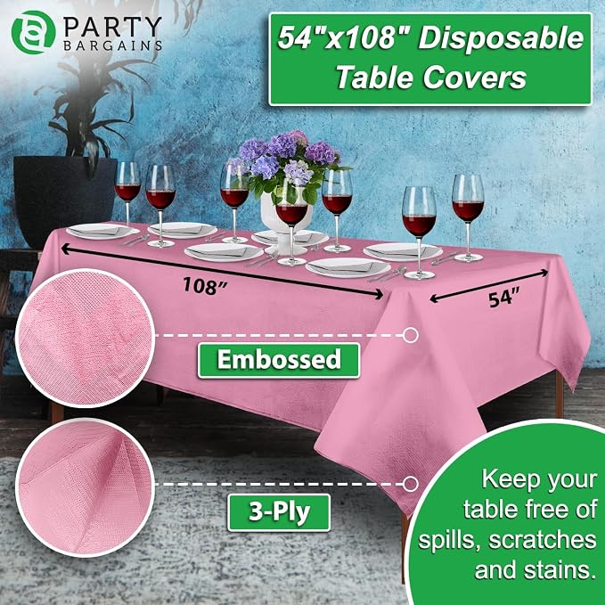 PARTY BARGAINS 40 Disposable Table Covers - Image 3