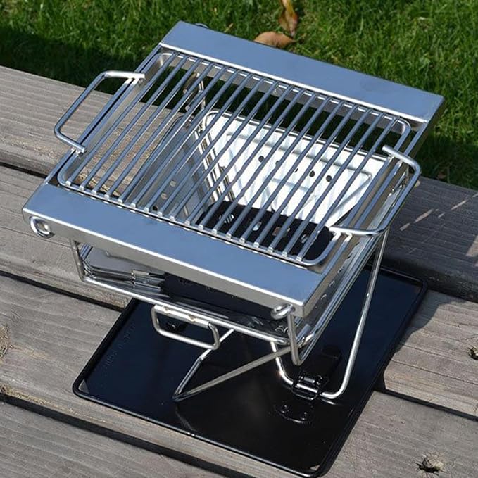 Portable Grill | Stainless Steel Folding Cooking Accessories | Small Charcoal - Image 2