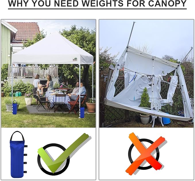 Eurmax USA Weight Capacity 112 LBS Extra Large Pop up Gazebos Weights Sand Bags - Image 5