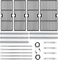 Cast Iron Grill Grates and Stainless Steel Grill Part Kit by DELSBBQ