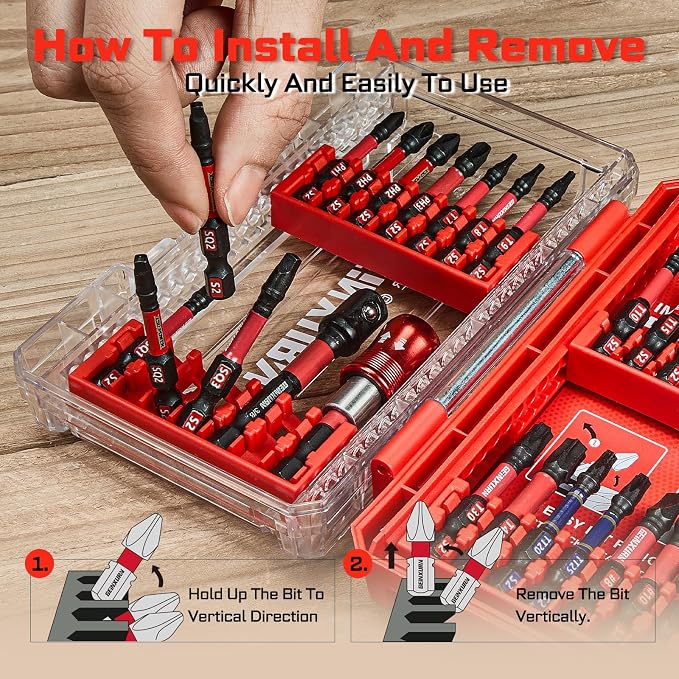 27Pieces Impact Screwdriver Bits Set, Magnetic S2 Steel - Image 4