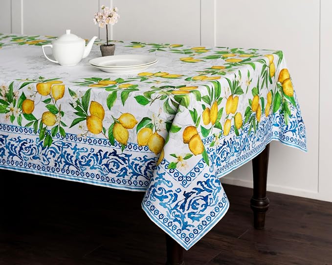 Maison d' Hermine Table Cloth Square Table 100% Cotton 60 x 60 Inches - Image 9