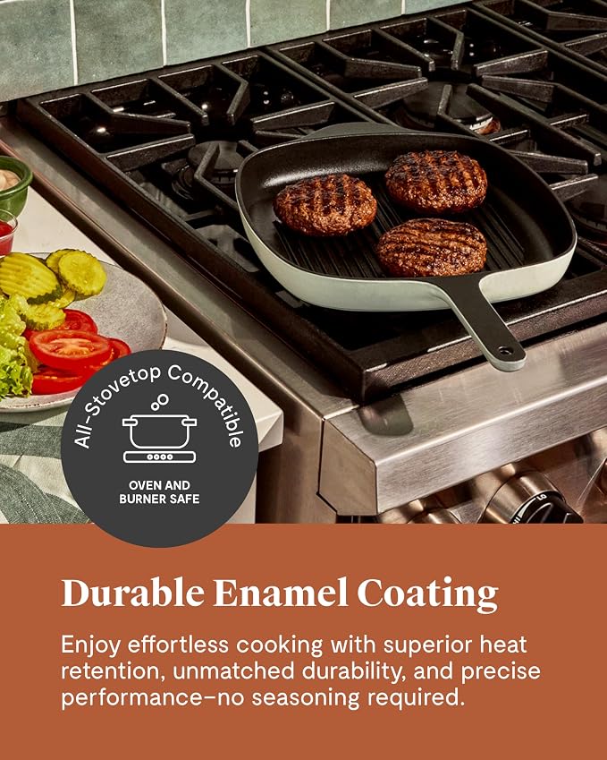 Caraway Enameled Cast Iron Grill Pan - Image 3