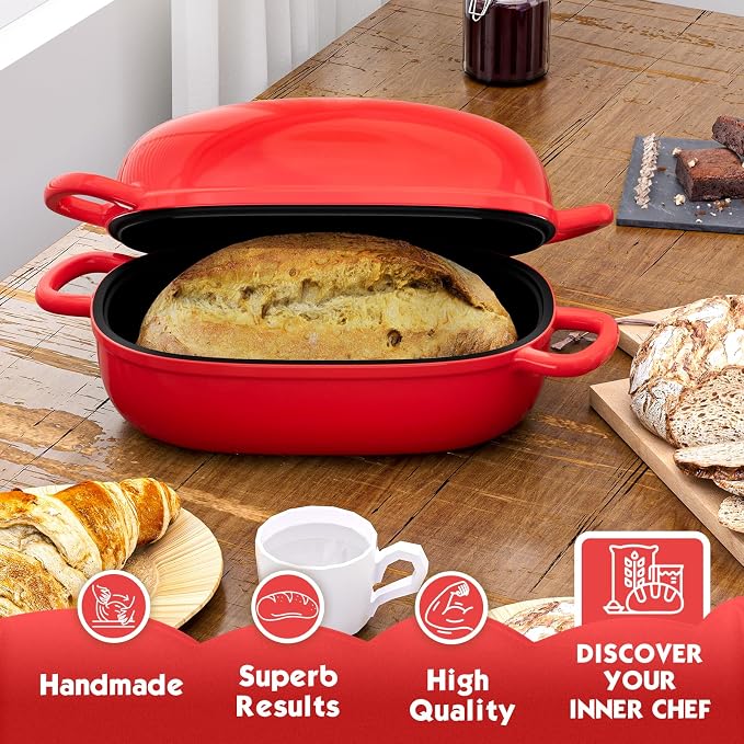 Dutch Oven for Bread Baking 9x6 Inch - Image 2