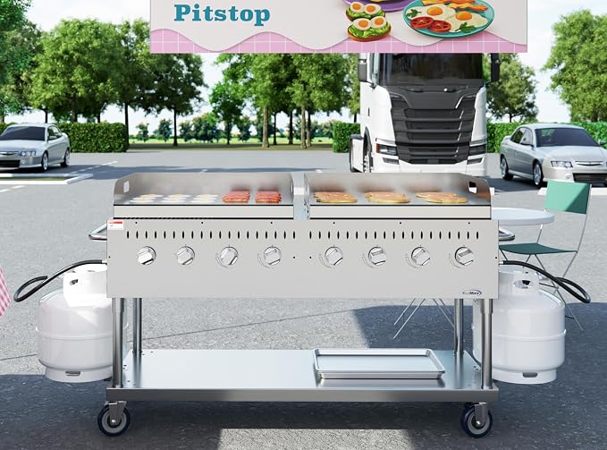 60 in. 8-Burner Commercial Outdoor Propane Gas Grill - Image 4