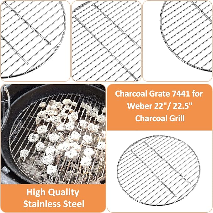 Grill Grates for Weber 22'' 22.5" Charcoal Grill, Cooking Grate Charcoal Grate - Image 5
