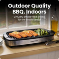 Electric Grill for Indoor Use, Smokeless, 135 Sq In Plate, Black