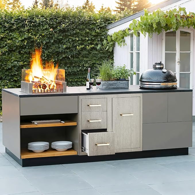 Stainless Steel Outdoor Kitchen Door Drawer Combo 29.5" W x 22.6" H x 21.7" D - Image 2