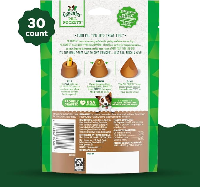 Greenies Pill Pockets for Dogs, Large Size Soft Dog Treats, Peanut Butter Flavor - Image 2