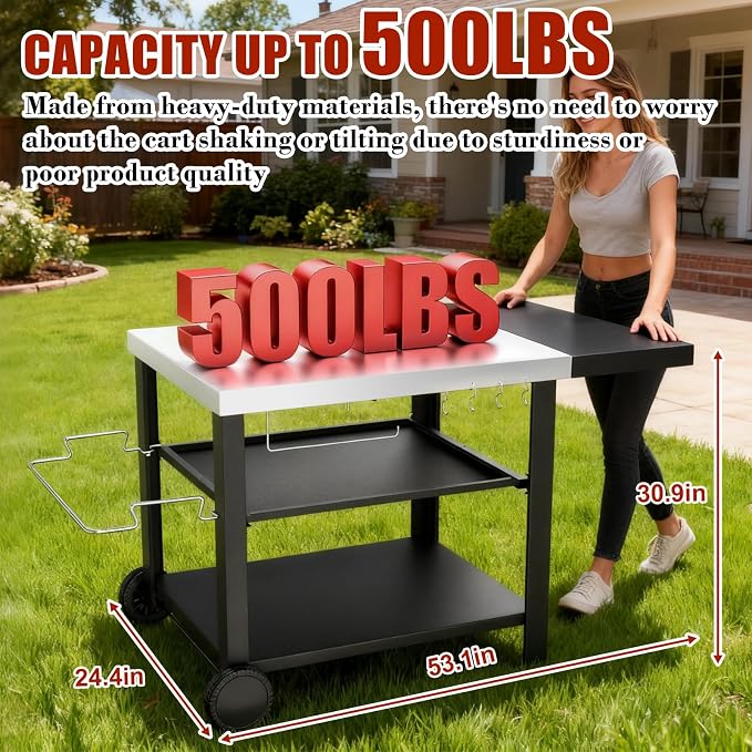 Outdoor Kitchen Island, Grill Cart - Image 3