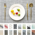 Placemats Set of 8 Vinyl/Plastic Woven Place Mats by Unknown