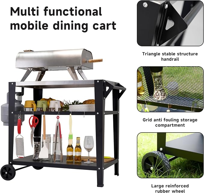 Stainless Steel Outdoor Grill Cart - Image 5