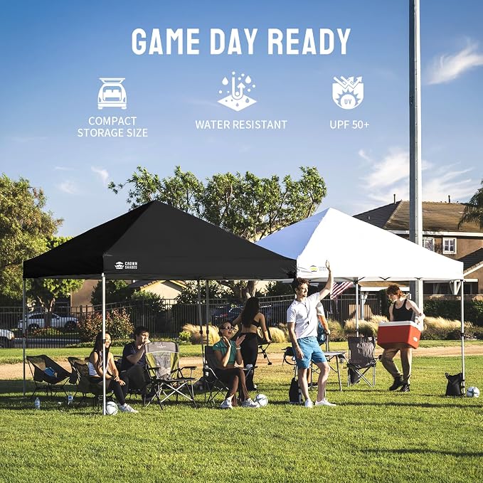 CROWN SHADES 8x8 Pop Up Canopy, Patented Center Lock One Push Instant Popup - Image 5