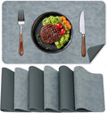 BLESWIN Faux Leather Placemats, PU Dining Table, Waterproof and Oil Resistant by BLESWIN