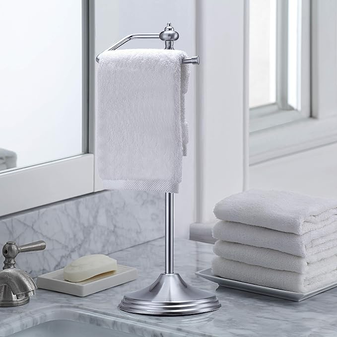 SunnyPoint Heavy Weight Metal Fingertip Towel Holder Stand - Image 2