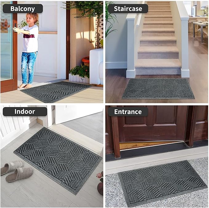 Yimobra Large Door Mat 36x24, All-Season Waterproof Outdoor Mats - Image 8