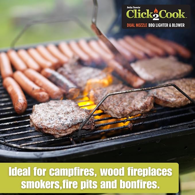 Click2Cook 2-in-1 Dual Nozzle BBQ Lighter & Blower – Refillable Butane Jet - Image 9