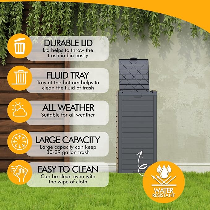 38 Gallon Outdoor Trash Can - Image 10