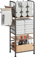 Towel Rack Free Standing 3-Tier M-Shaped Detachable Dividers, 4 Rotatable Bars by Jautokerdar