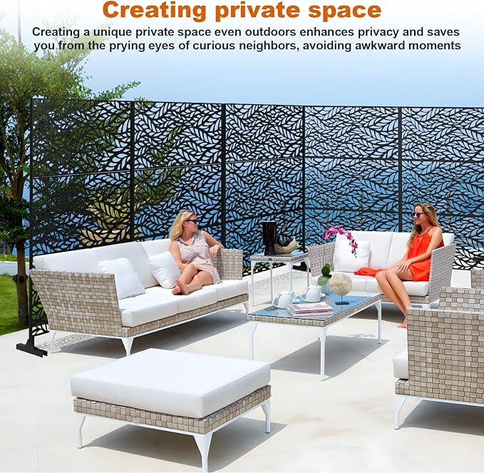 72" H×47" W Metal Privacy Screen, Outdoor Indoor Privacy Screens - Image 3