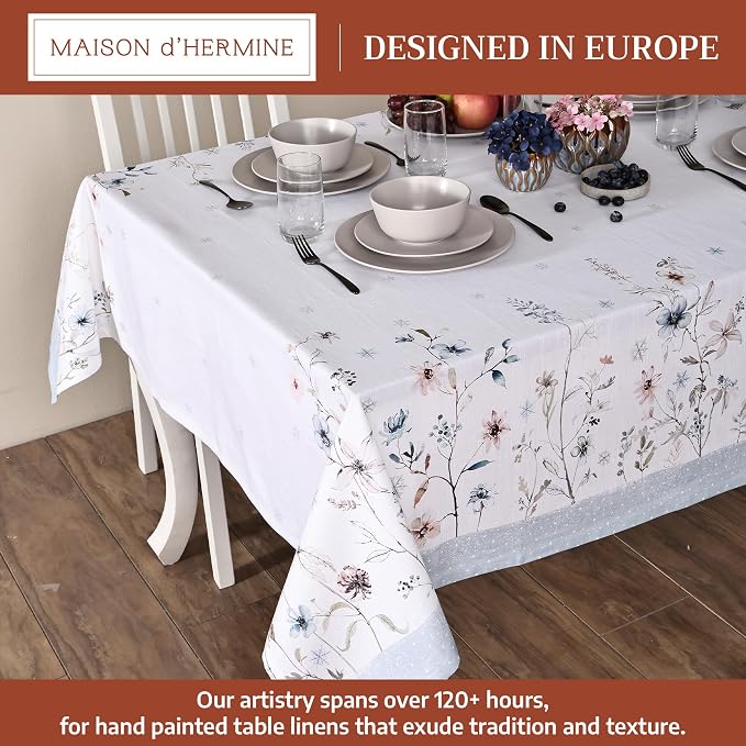 Maison d' Hermine Table Cloth Square Table 100% Cotton 60 x 60 Inches Fall - Image 2