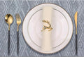 Elegant Placemats Set of 8, Plastic Heat-Resistant Non-Slip Vinyl Place Mats by PandaPalm