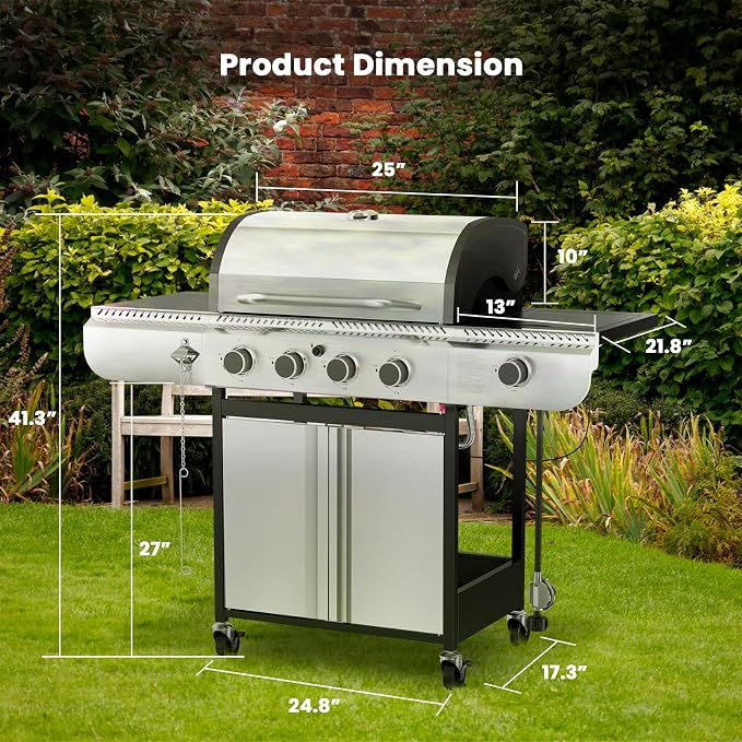 G41 Gas Grill, 4-Burner Gas BBQ Grill - Image 5