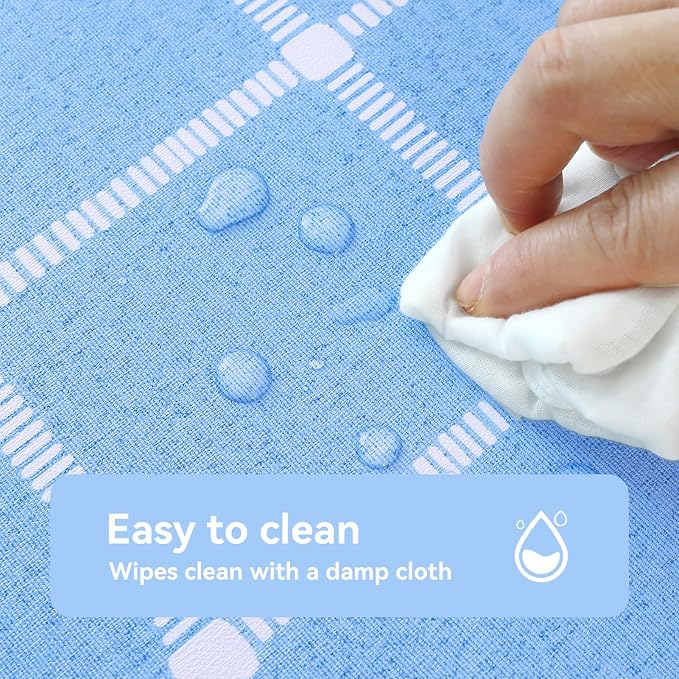 Romanstile Rectangle Plastic Tablecloth, 100% Waterproof Oil-Proof Checkered - Image 3