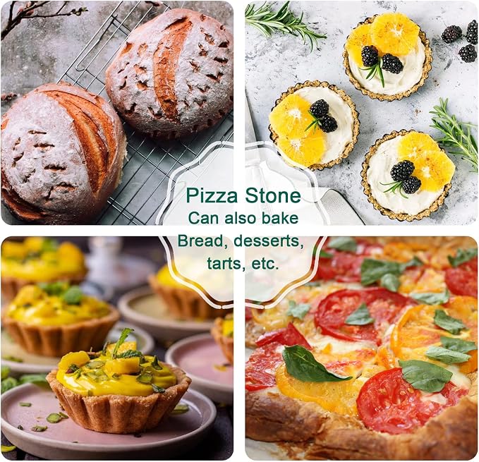 GGC 15 inch Pizza Stone for Ovens, Grill and BBQ to Cook Perfect Crispy Crust - Image 5