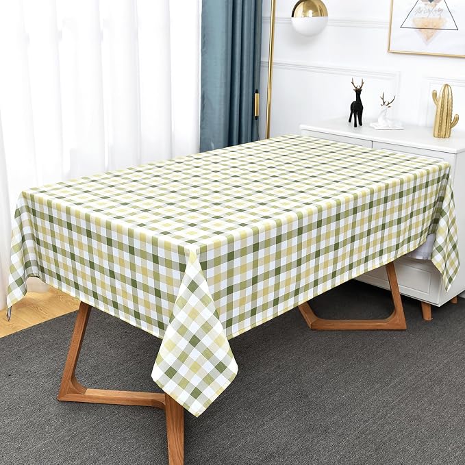 Classic Gingham Plaid Tablecloth Fabric - Image 8