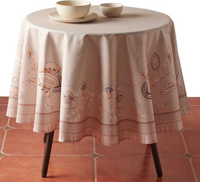 Maison d'Hermine Premium Table Cloth Round Table 100% Cotton 70 Inches by MaisondHermine